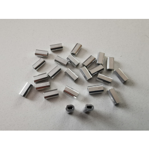 Mini Aluminium-Quetsch-H&uuml;lsen Single 0,8mm - 50Pack