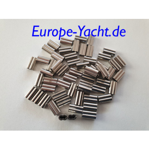 Quetsch-Hülsen Kupfer 1,3mm x 10mm Doppelt...