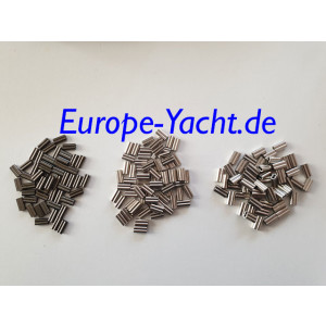 Quetsch-Hülsen Kupfer 1,9mm x 14mm Doppelt...